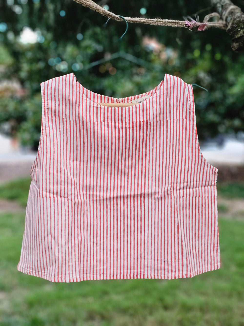 Red Stripe Crop Top