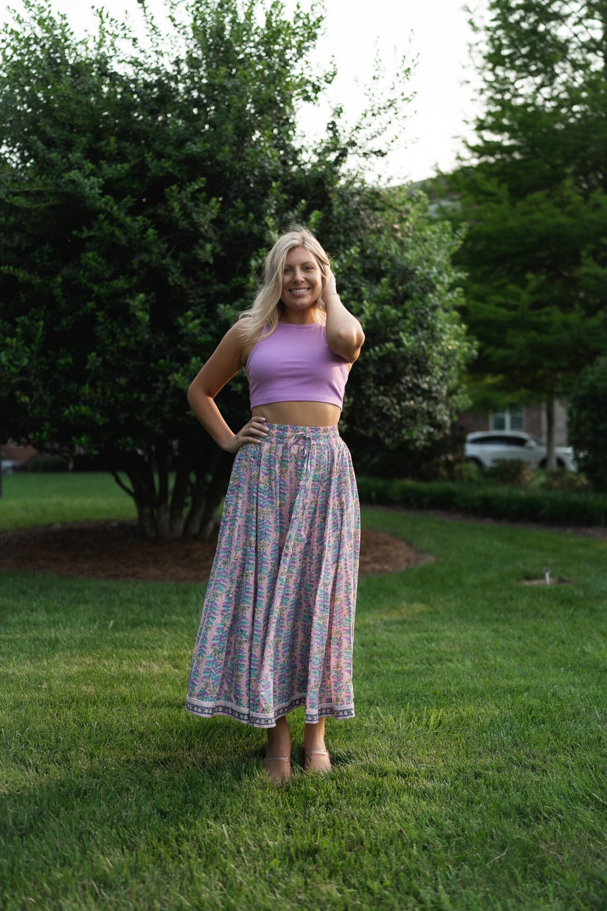 Gulnaar Vine Paneled Skirt