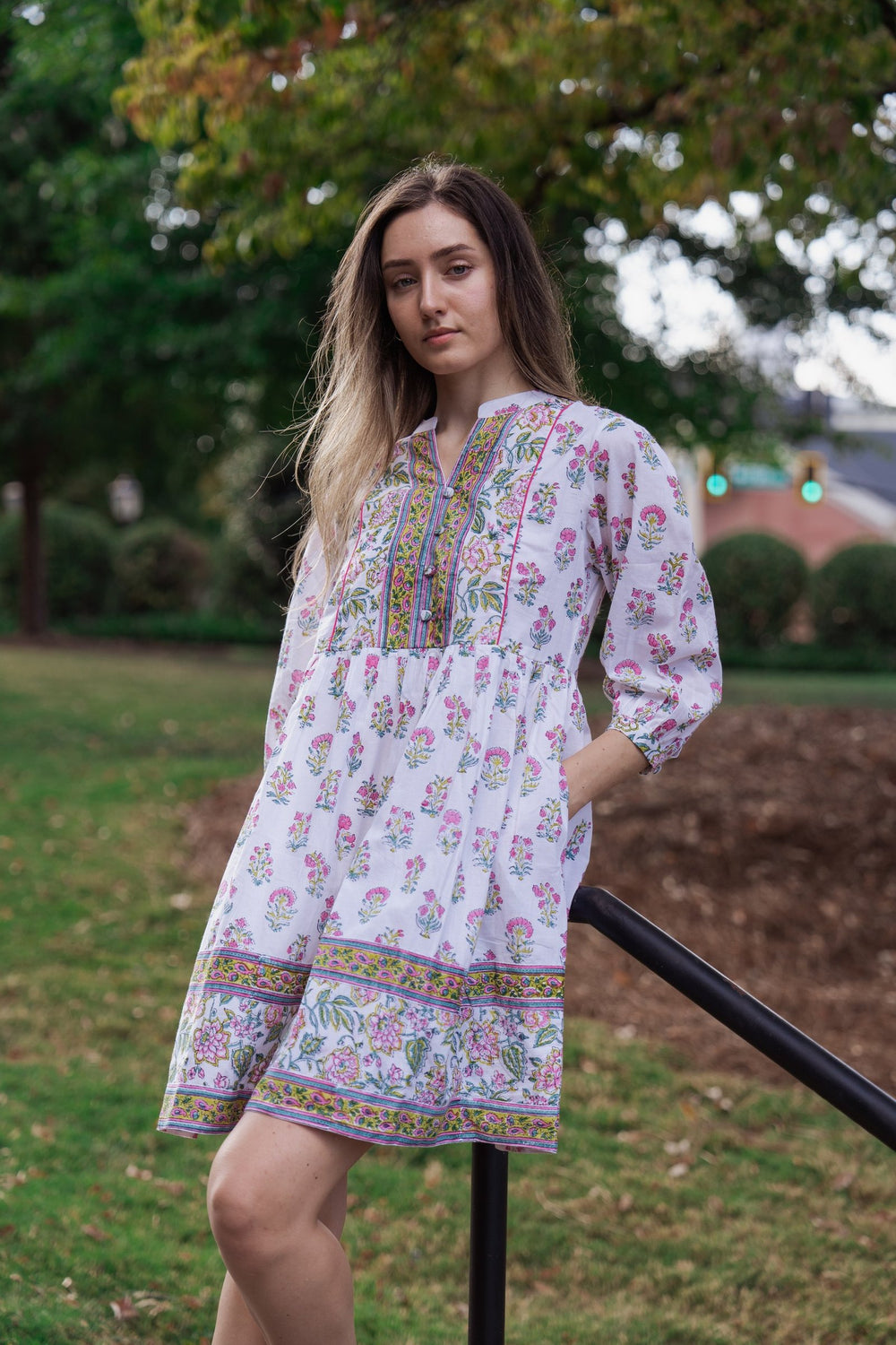 Spring Blossom Handblock Dress