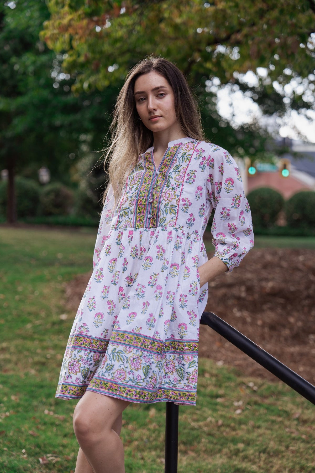 Spring Blossom Handblock Dress