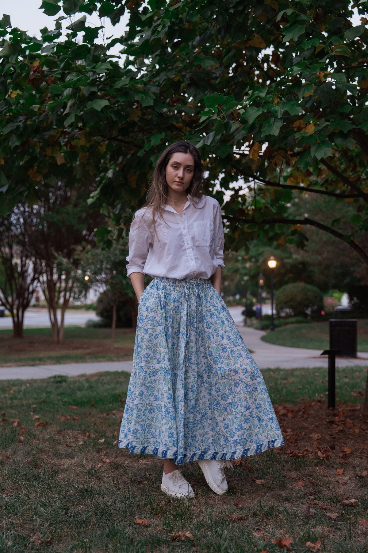 Neelkamal Garden Paneled Skirt