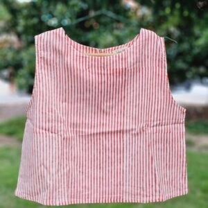 Red Stripe Crop Top