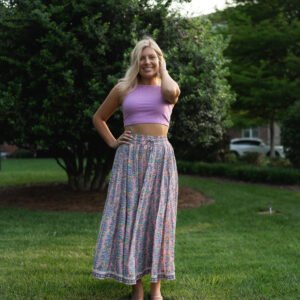 Gulnaar Vine Paneled Skirt