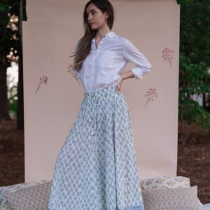Neela Buti Paneled Skirt