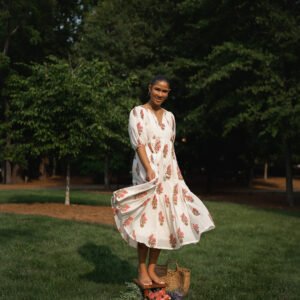 Gulbahar Ivory Maxi Dress